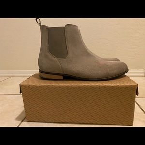 Grey Chelsea boots